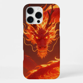 Coque iPhone 16 Pro Max Blazing Fire Dragon | Mythical Flame Dragon Fantas