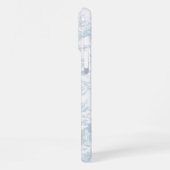 Coque iPhone 16 Pro Max Bleu clair et toile blanche (Côté gauche)