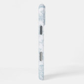 Coque iPhone 16 Pro Max Bleu clair et toile blanche (Côté droit)