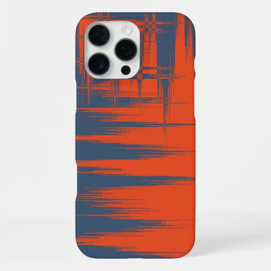 Coque iPhone 16 Pro Max Bleu marine et orange (Verso)