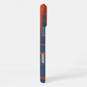 Coque iPhone 16 Pro Max Bleu marine et orange (Côté droit)