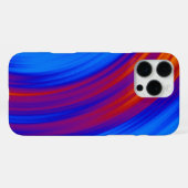 Coque iPhone 16 Pro Max Bleu néon orange jaune rouge (Verso Horizontal)