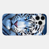 Coque iPhone 16 Pro Max Blue eyed White Tiger Ai Art (Verso Horizontal)