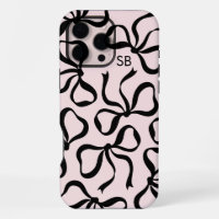 Blush Et Noir Monogramme À Nœud