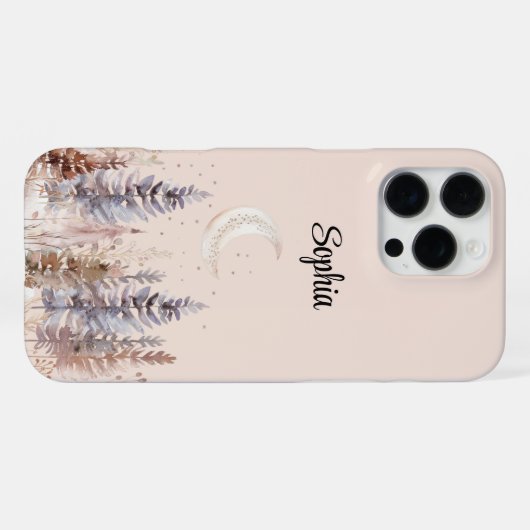 Coque iPhone 16 Pro Max Blush Moon Purple Trees (Verso Horizontal)
