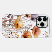 Coque iPhone 16 Pro Max Boho Chic Aquarelle Florale (Verso Horizontal)