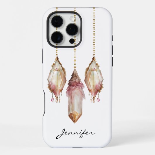 Coque iPhone 16 Pro Max Boho Gemstone iPhone amérindien (Verso)