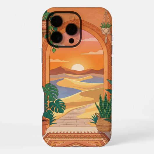 Coque iPhone 16 Pro Max Boho Terracotta iPhone 16 Pro Max Case | Tropical  (Verso)