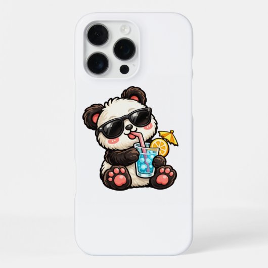 Coque iPhone 16 Pro Max Boisson Cool Panda (Verso)