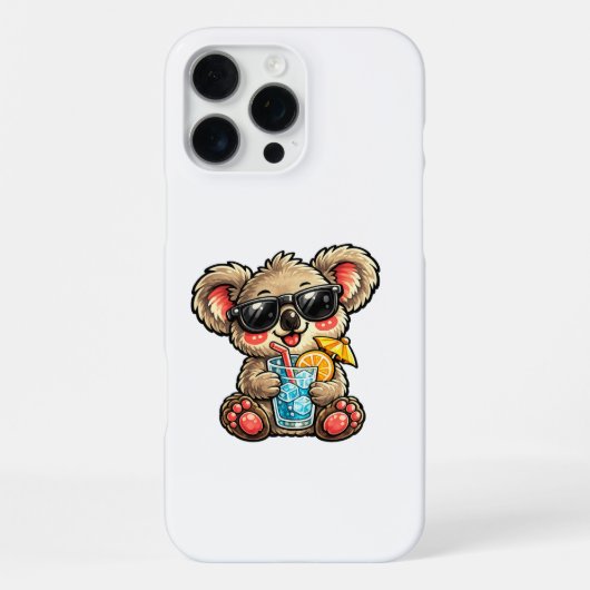 Coque iPhone 16 Pro Max Boisson Koala Cool (Verso)