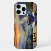 Coque iPhone 16 Pro Max Boisson matinale monogramme (Verso)