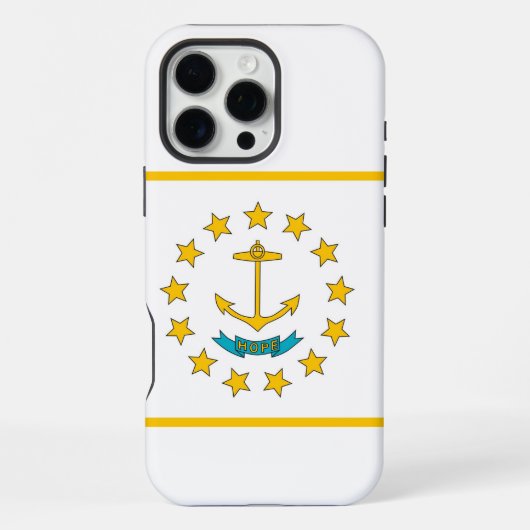 Coque iPhone 16 Pro Max Boîtier Apple iPhone 16 Pro Max, drapeau de Rhode (Verso)