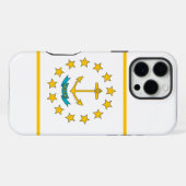 Coque iPhone 16 Pro Max Boîtier Apple iPhone 16 Pro Max, drapeau de Rhode (Verso Horizontal)