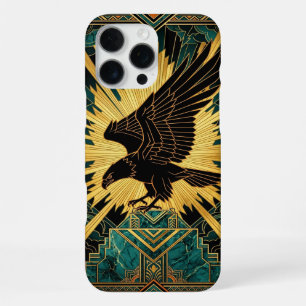 Coque iPhone 16 Pro Max Boîtier Black Gold Teal pour iPhone 16 Pro Max M