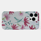 Coque iPhone 16 Pro Max Boîtier botanique de fleurs pour iPhone (Verso Horizontal)