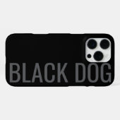 Coque iPhone 16 Pro Max Boîtier de typographie - Black Dog (Verso Horizontal)