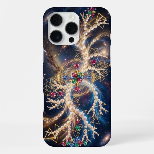 Coque iPhone 16 Pro Max Boîtier Galaxy Perle Céleste (Verso)