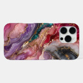 Coque iPhone 16 Pro Max Boîtier iPhone en marbre Rose Améthyste (Verso Horizontal)