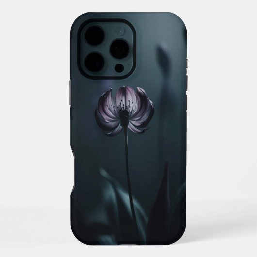 Coque iPhone 16 Pro Max Boîtier Moody Dark Flower (Verso)