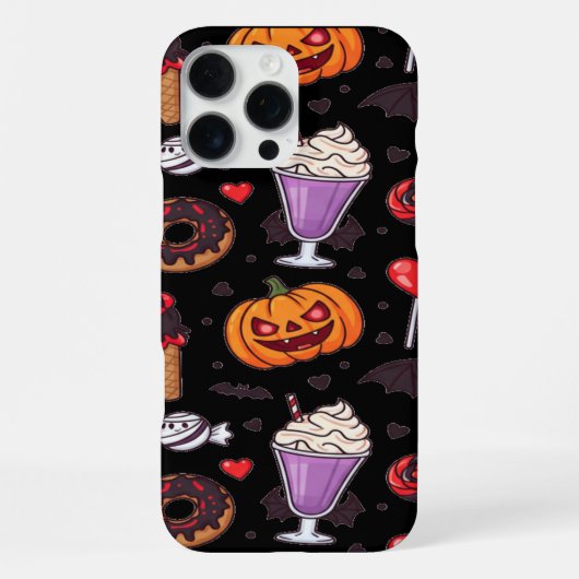 Coque iPhone 16 Pro Max Bonbons d'Halloween de Dracula (Verso)