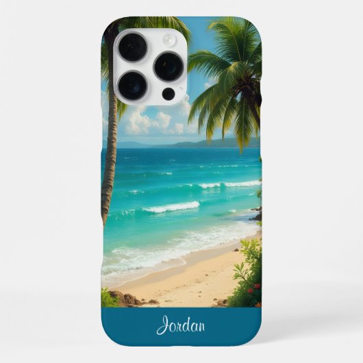 Coque iPhone 16 Pro Max Bonheur Tropical (Verso)