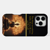 Coque iPhone 16 Pro Max Bouddha méditant sous un arbre (Verso Horizontal)