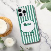 Coque iPhone 16 Pro Max Boule de discours Black Stripes Personnaliser