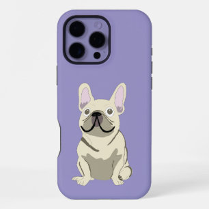 Coque iPhone 16 Pro Max Bouledogue français crème