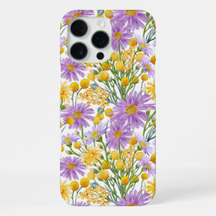 Coque iPhone 16 Pro Max Boutons Billy Et Fleurs Faisées Faisées