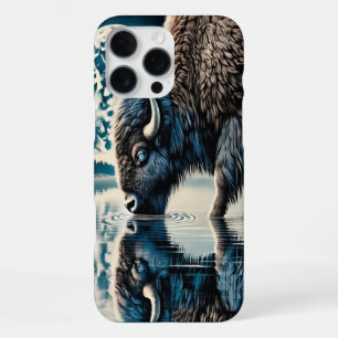 Coque iPhone 16 Pro Max Buffles lumineux au milieu de reflets cosmiques