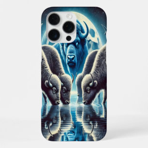 Coque iPhone 16 Pro Max Buffles Sauvages se Rassemblent sous un Paysage St
