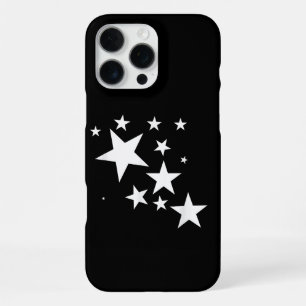 Coque iPhone 16 Pro Max Cadeau de costume à motif d'étoiles blanches