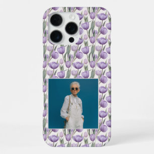 Coque iPhone 16 Pro Max Cadeau de Noël tendance Photo de fleur de tulipe