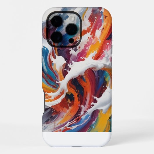 Coque iPhone 16 Pro Max Cadeau pour libérer la créativité : Abstrait vibra (Verso)
