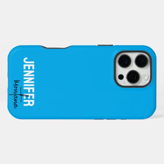 Coque iPhone 16 Pro Max Calligraphie Elegant Plain Ajouter son propre nom (Verso Horizontal)