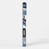 Coque iPhone 16 Pro Max Camouflage armée Monogramme bleu (Côté droit)