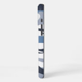 Coque iPhone 16 Pro Max Camouflage armée Monogramme bleu (Côté gauche)