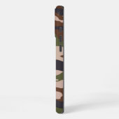Coque iPhone 16 Pro Max Camouflage Armée Monogramme Vert Brown (Côté gauche)