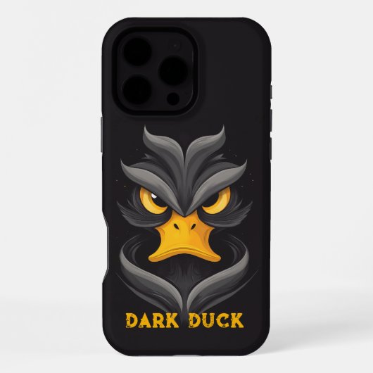 Coque iPhone 16 Pro Max Canard noir en colère (Verso)