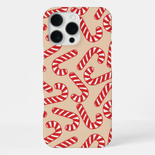 Coque iPhone 16 Pro Max Canne à Sucre Rouge de Fête