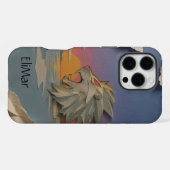 Coque iPhone 16 Pro Max Carcasa León Rugiendo (Papercut) (Verso Horizontal)
