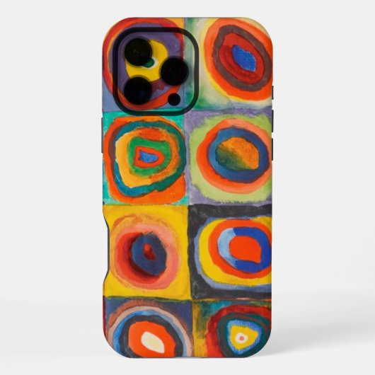 Coque iPhone 16 Pro Max Carrés de Kandinsky Cercles Concentriques (Verso)