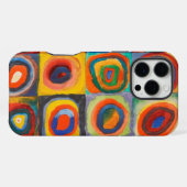 Coque iPhone 16 Pro Max Carrés de Kandinsky Cercles Concentriques (Verso Horizontal)