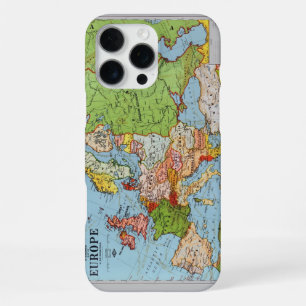 Coque iPhone 16 Pro Max Carte générale de l'Europe vintage du 20e siècle