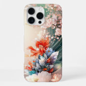 Coque iPhone 16 Pro Max Cascade florale enchantée (Verso)