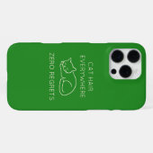 Coque iPhone 16 Pro Max Cat hair everywhere zero regrets (Verso Horizontal)