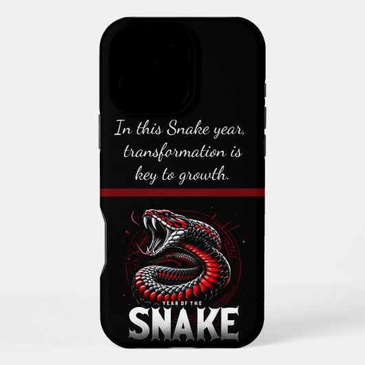 Coque iPhone 16 Pro Max Célébration joyeuse de l'année du Serpent (Verso)