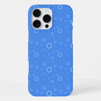 Coque iPhone 16 Pro Max Cercles Motifs bleus personnalisables