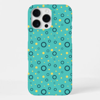 Coque iPhone 16 Pro Max Cercles Motifs multicolores Vert Personnalisé