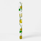 Coque iPhone 16 Pro Max Cerises jaunes sur blanc (Côté gauche)